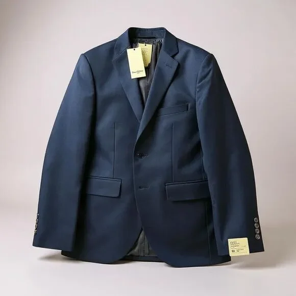 Men's Standard Fit Suit Jacket Goodfellow & Co In Navy 34L New - Picture 3 of 4